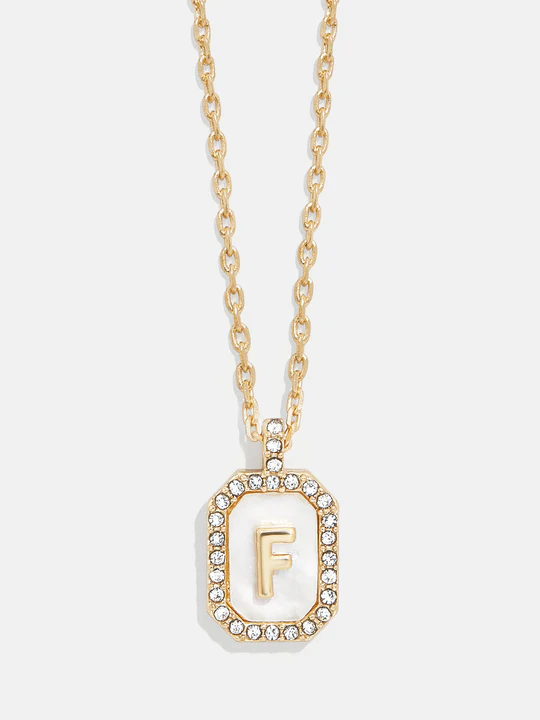 Gold & Mother of Pearl Initial Necklace