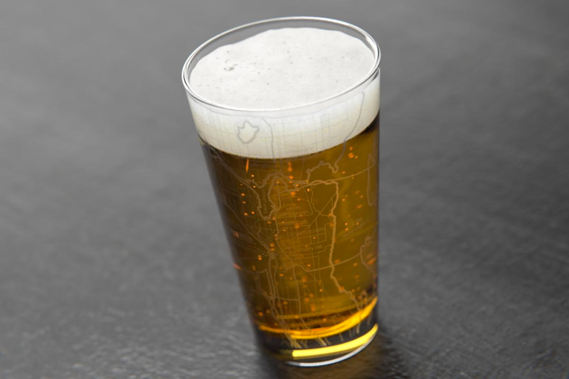 Home Town Map Pint Glass, 2 Pack