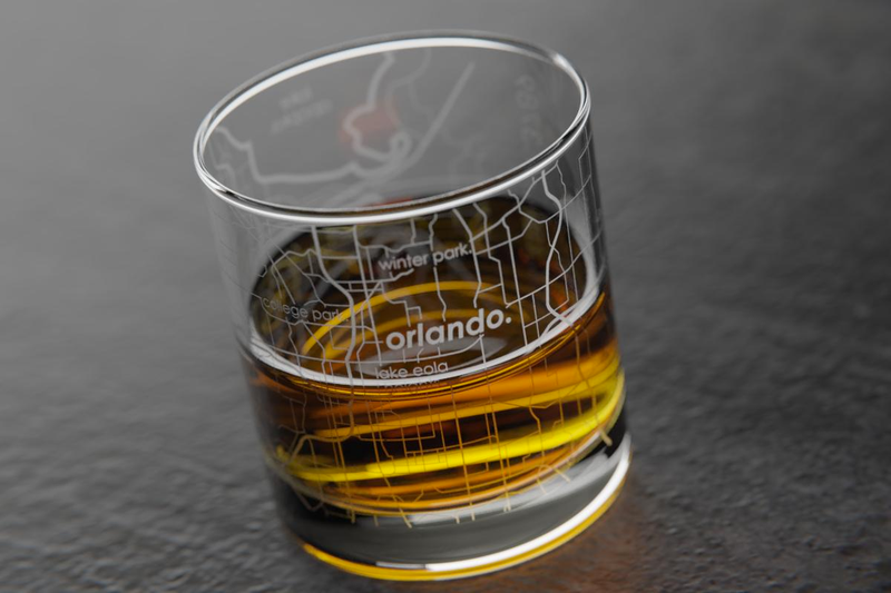 Home Town Maps Rocks Glass, 2 Pack