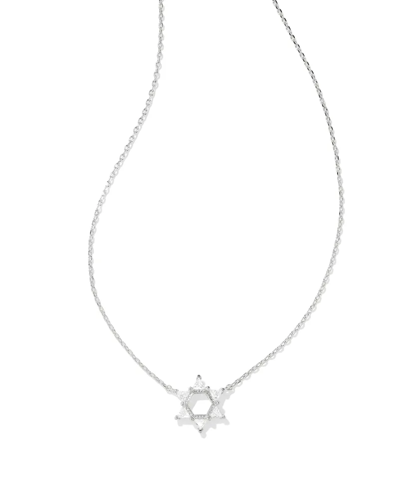 Star of David Pendant Necklace | Silver