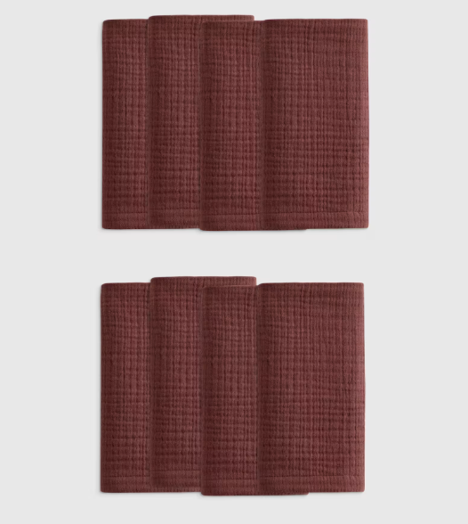Organic Airy Gauze Napkins, Set of 8