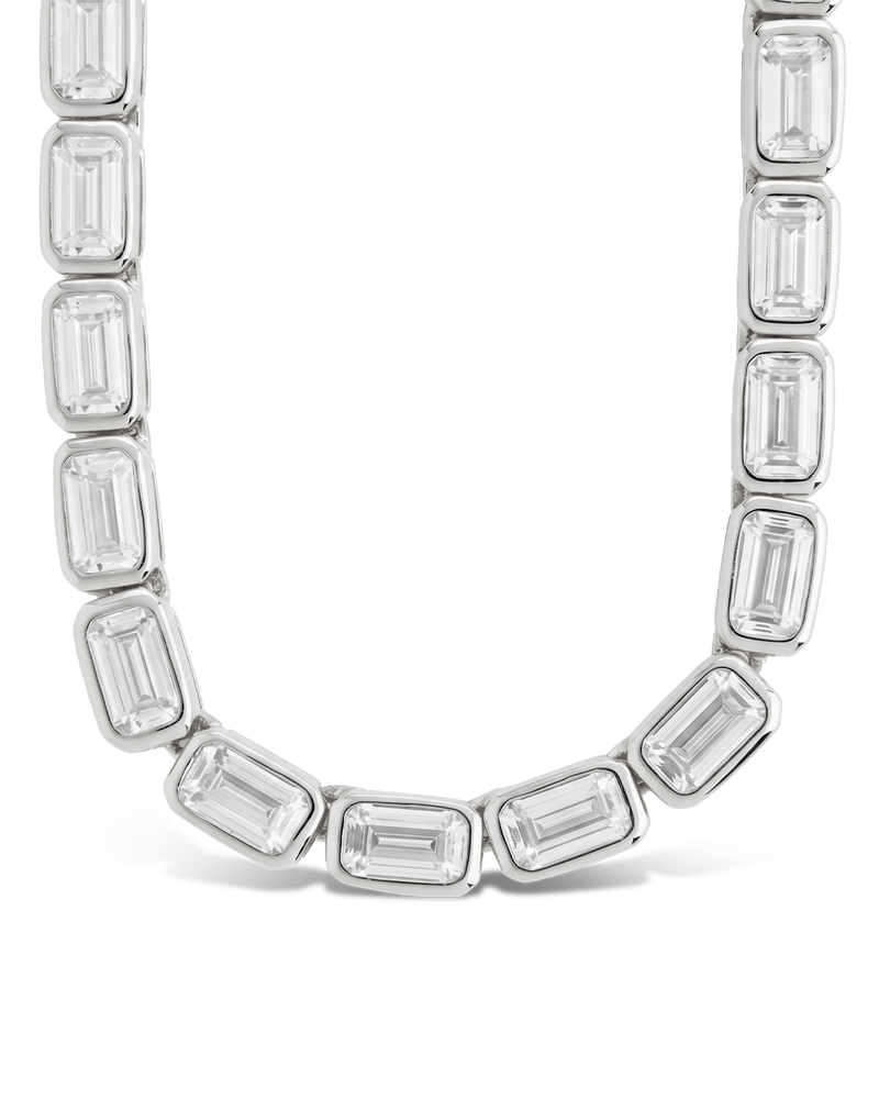 Helene Emerald Cut Tennis Necklace