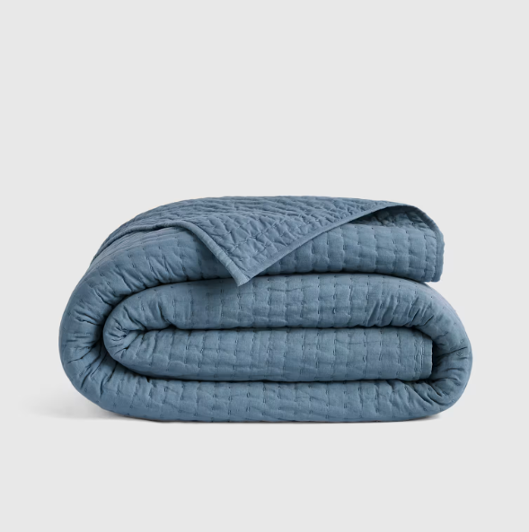 European Linen Cotton Stitch Quilt, King
