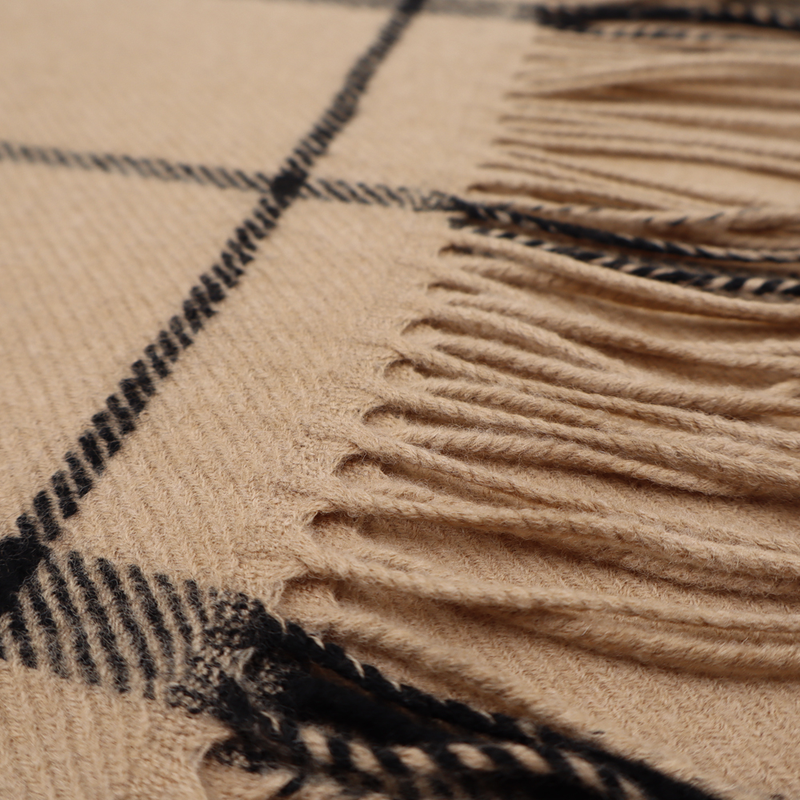 Giant Check Wool Scarf