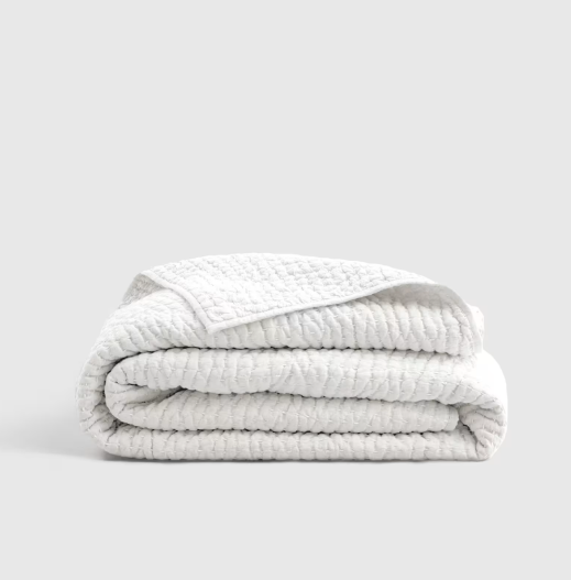 European Linen Cotton Stitch Quilt, Queen