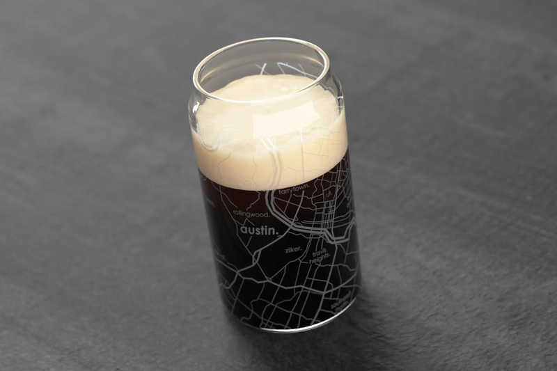 Home Town Map Can Glass, Set of 2