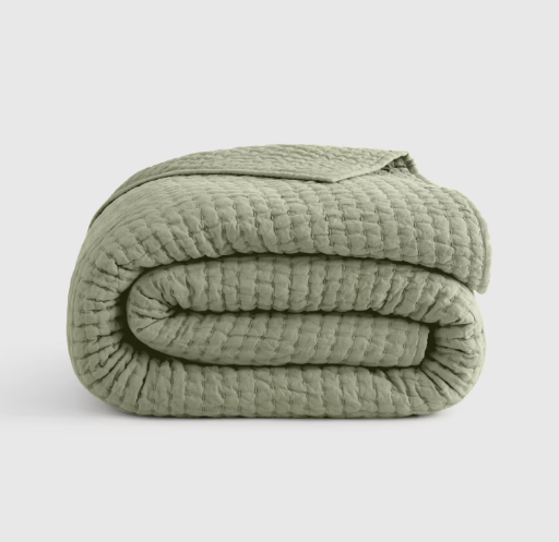 European Linen Cotton Stitch Quilt, King