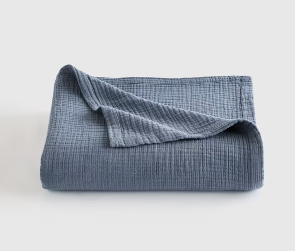 Organic Airy Gauze Bed Blanket, Queen