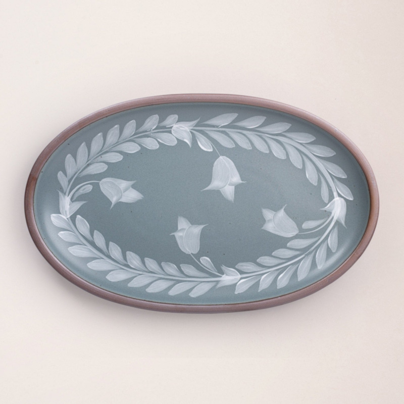 Hand Painted Large Oval Platter