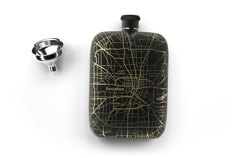 Home Town Maps Pocket Flask