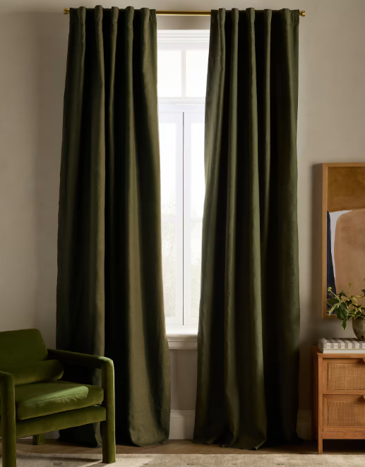 European Linen Room Darkening Curtain