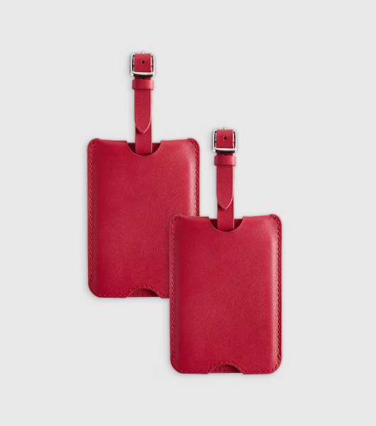 Nappa Leather Luggage Tag, 2 Pack