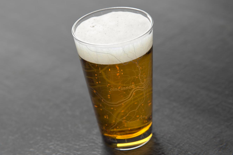 Home Town Map Pint Glass, 2 Pack