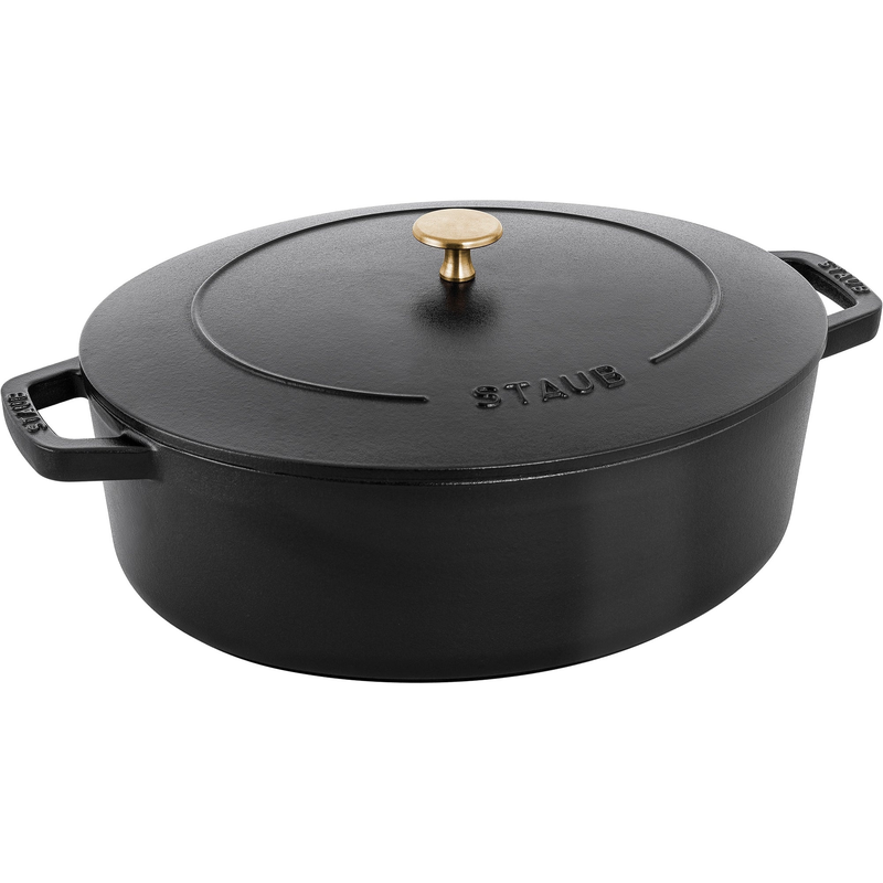 Cast Iron 6.25QT Shallow Oval Dutch Oven