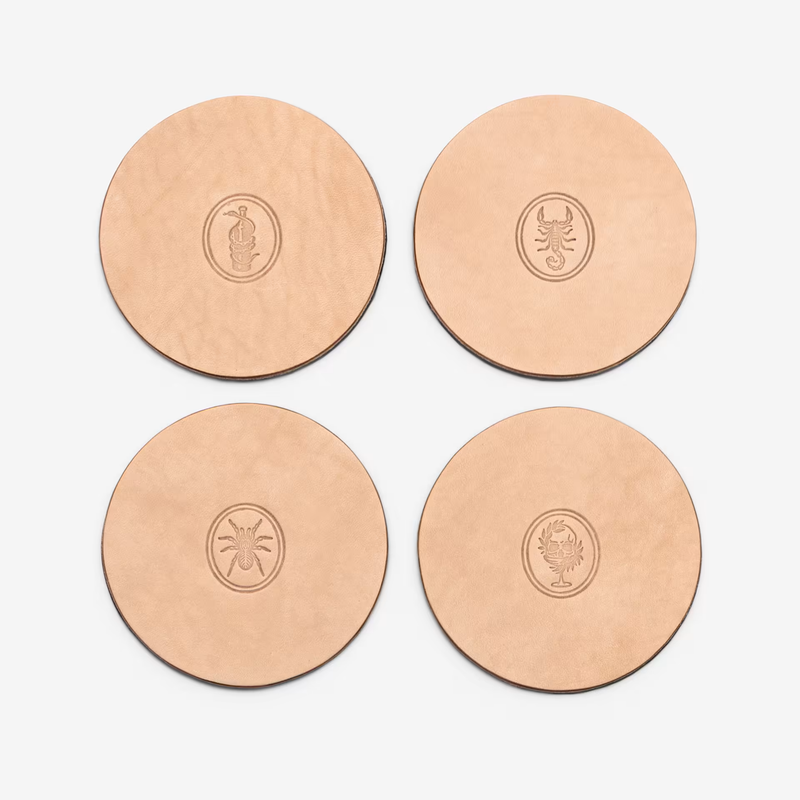 Leather Coasters, Set of 4