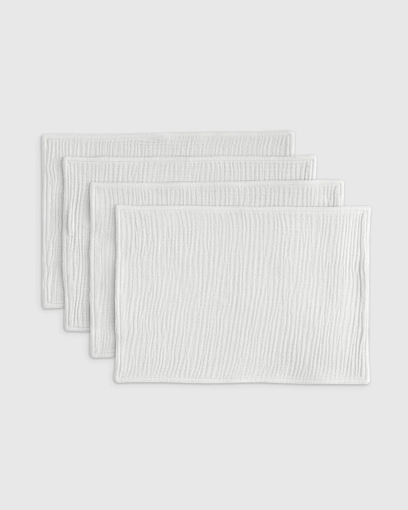 Organic Airy Gauze Placemats, Set of 4