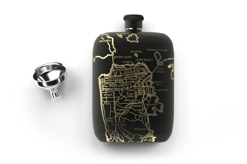 Home Town Maps Pocket Flask