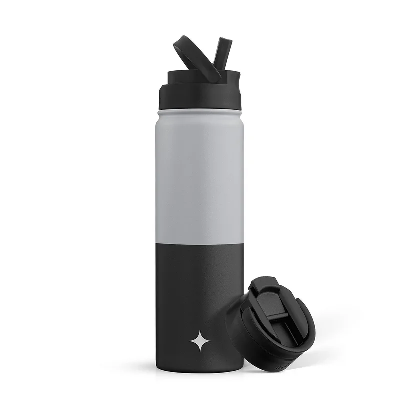 22oz Vacuum Insulated Water Bottle with Flip Lid & Sport Straw