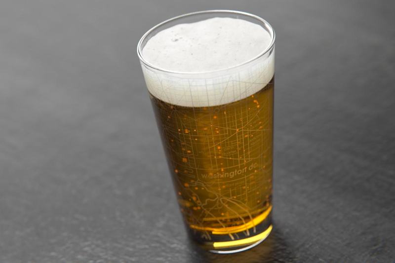 Home Town Maps Pint Glass