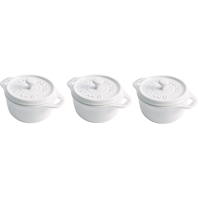 Ceramic 3-Piece Mini Cocotte Set