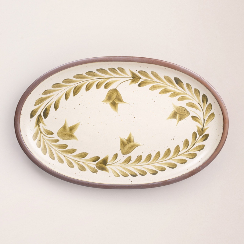 Hand Painted Large Oval Platter