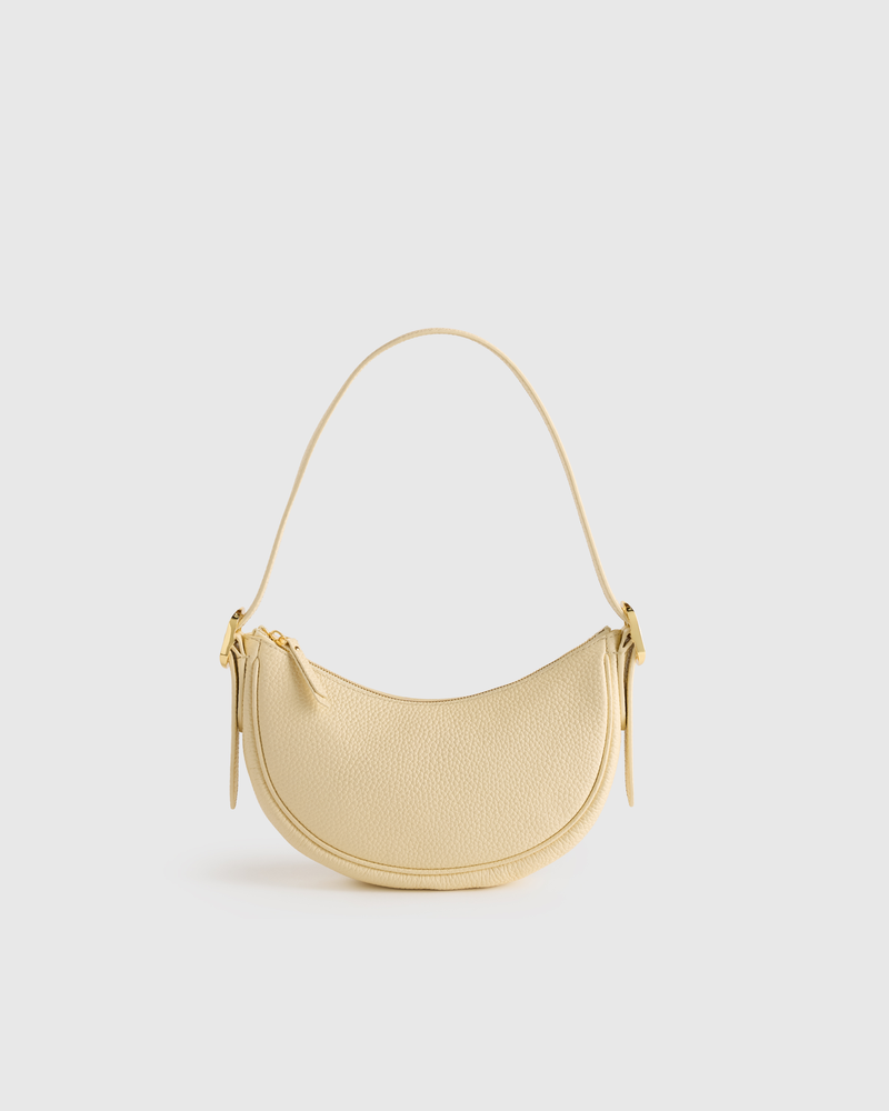 Italian Leather Mini Crescent Shoulder Bag