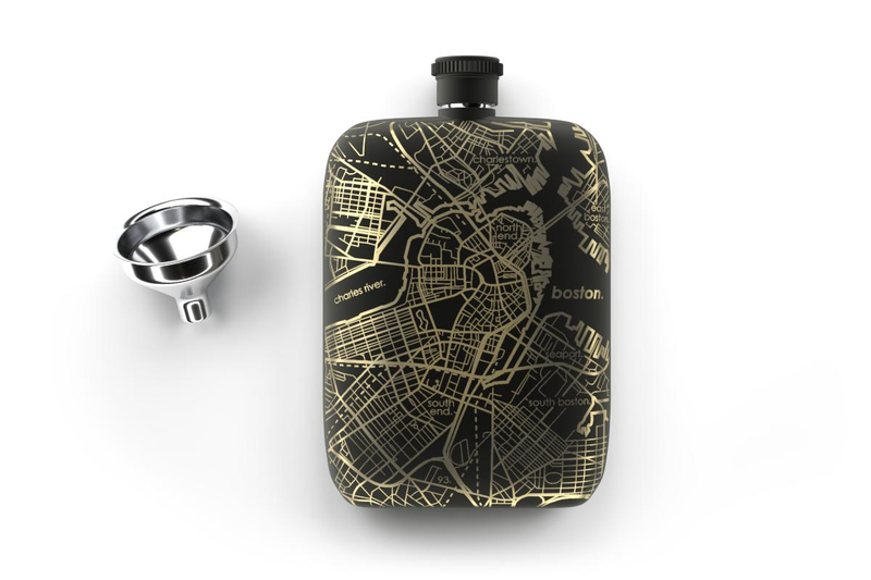 Home Town Maps Pocket Flask
