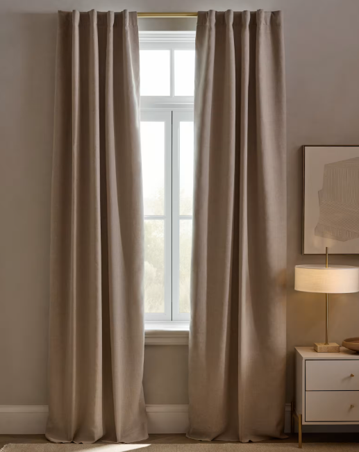 European Linen Room Darkening Curtain