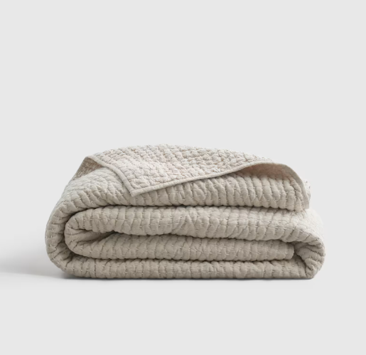 European Linen Cotton Stitch Quilt, King