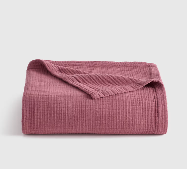 Organic Airy Gauze Bed Blanket, Queen