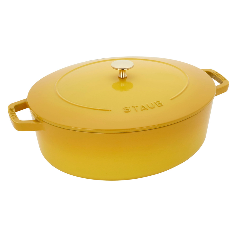 Cast Iron 6.25QT Shallow Oval Dutch Oven