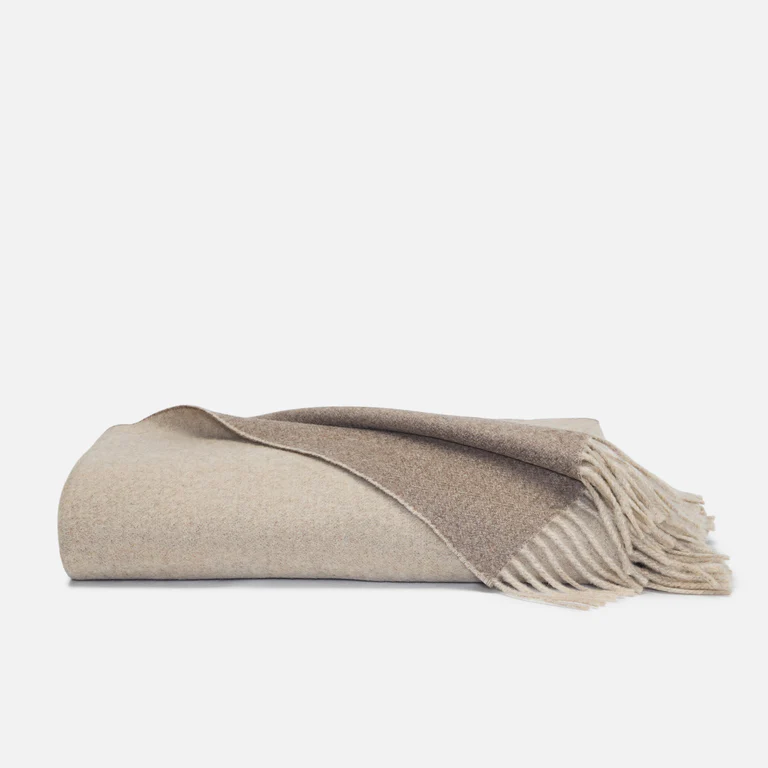 Two-Toned Lambswool Throw Blanket