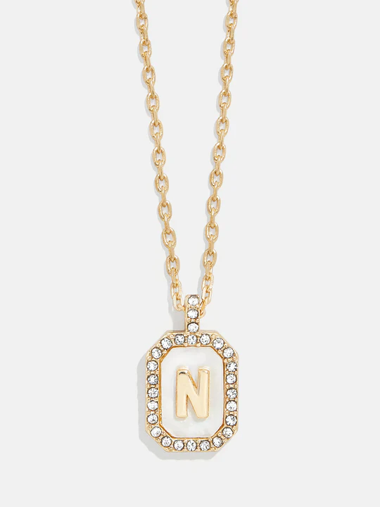 Gold & Mother of Pearl Initial Necklace