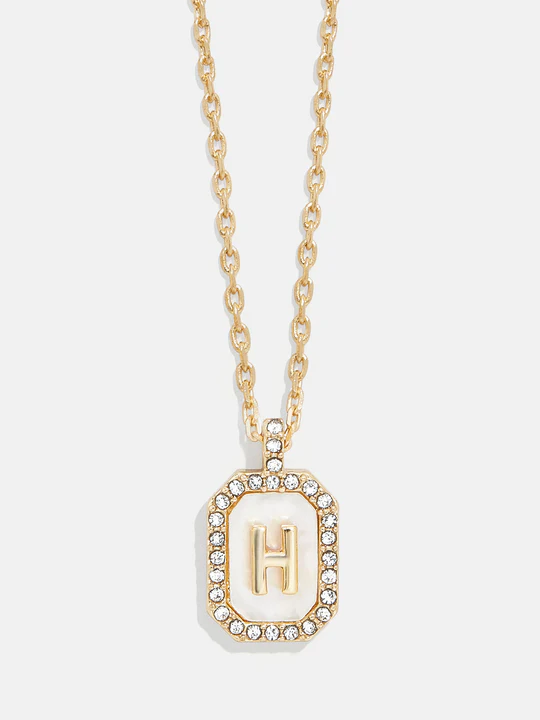Gold & Mother of Pearl Initial Necklace