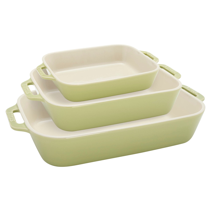 Ceramic 3-Piece Rectangular Baking Dish Set
