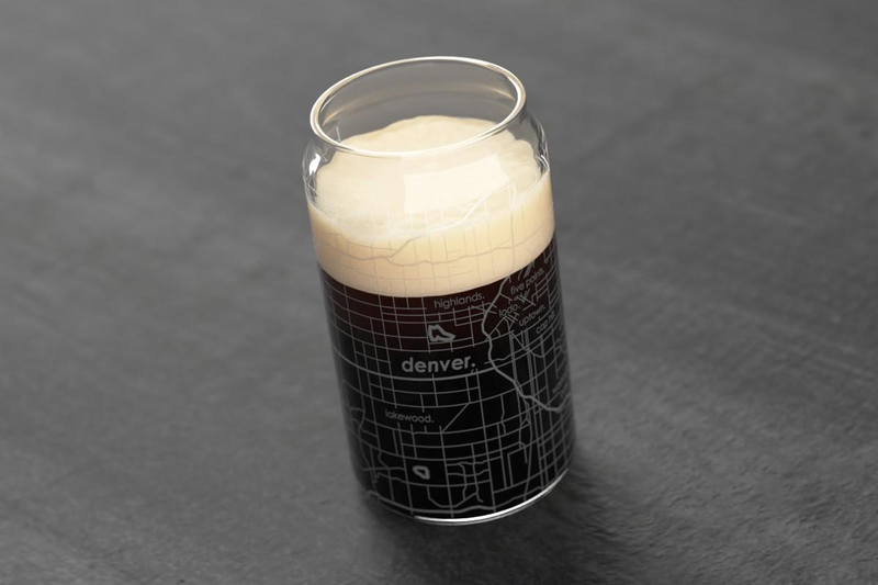 Home Town Map Can Glass, Set of 2