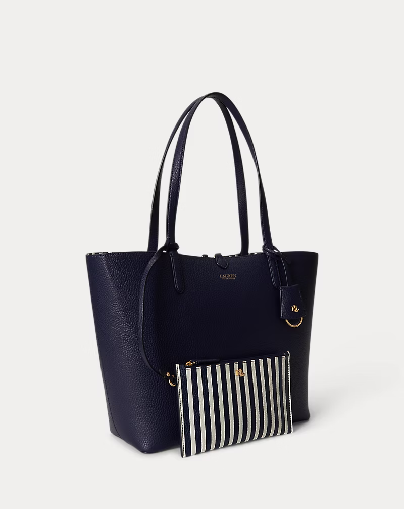Faux Leather Large Reversible Tote Bag