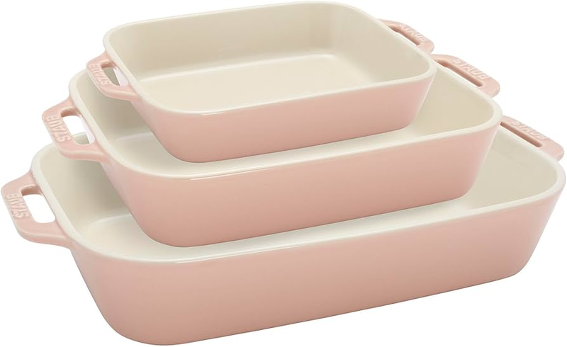 Ceramic 3-Piece Rectangular Baking Dish Set