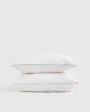 European Linen Piped Sham Set, Standard