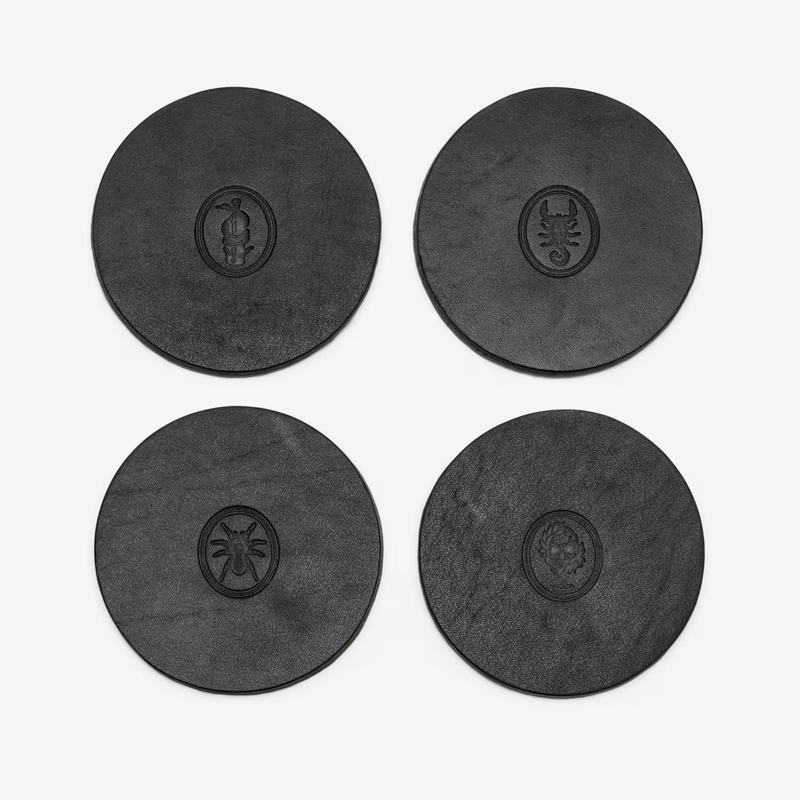 Leather Coasters, Set of 4