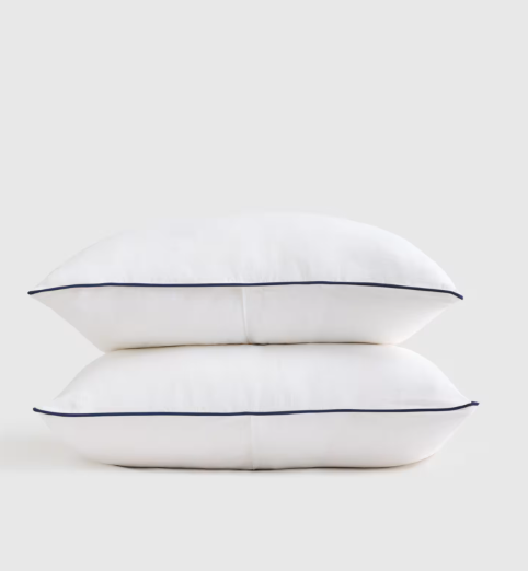 European Linen Piped Sham Set, Standard