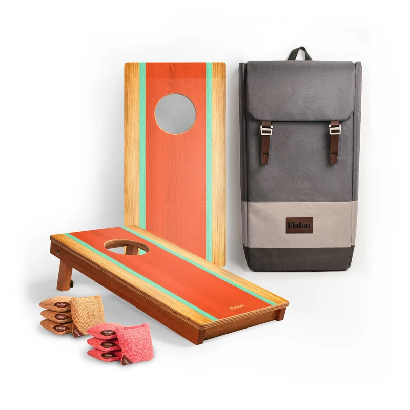 Mahogany Travel Cornhole Board Set