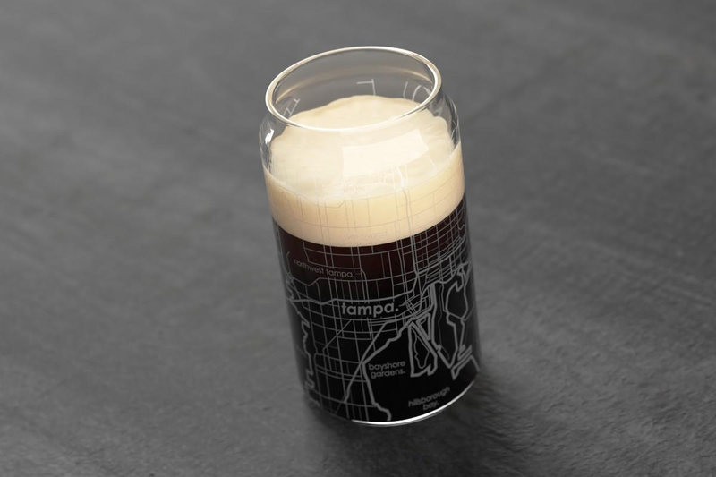 Home Town Map Can Glass, Set of 2