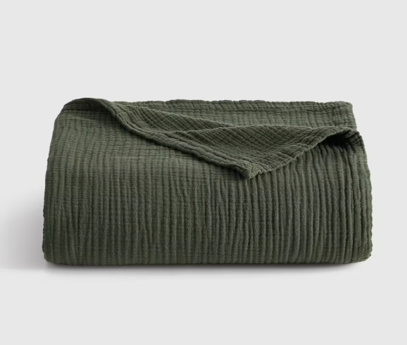 Organic Airy Gauze Bed Blanket, Queen