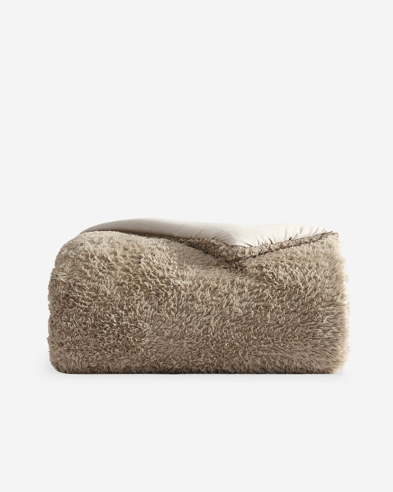 Breathable Faux Fur Comforter, Full/Queen