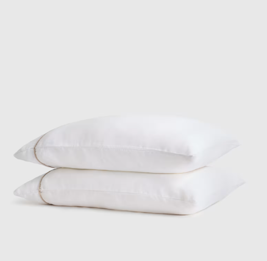 European Linen Piped Pillowcase Set, Standard