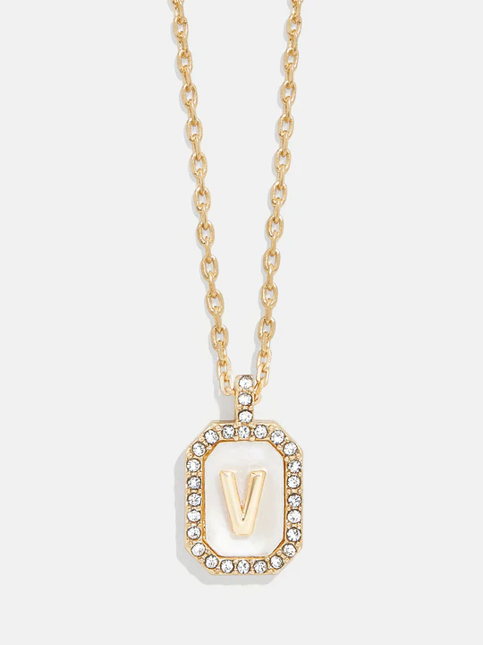Gold & Mother of Pearl Initial Necklace