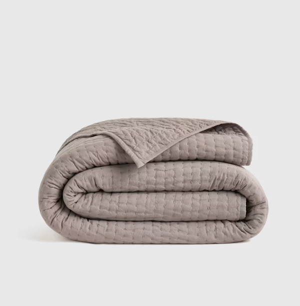 European Linen Cotton Stitch Quilt, King