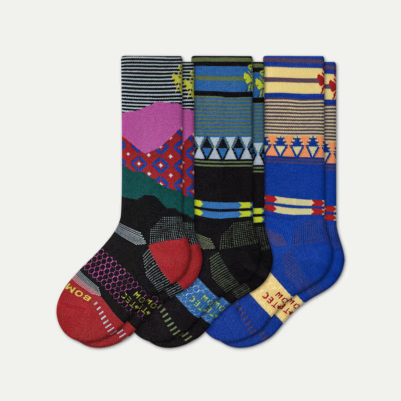 Youth Mid-Cushion Merino Wool Blend Ski & Snowboard Sock 3-Pack