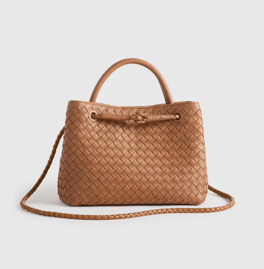 Italian Leather Handwoven Mini Satchel